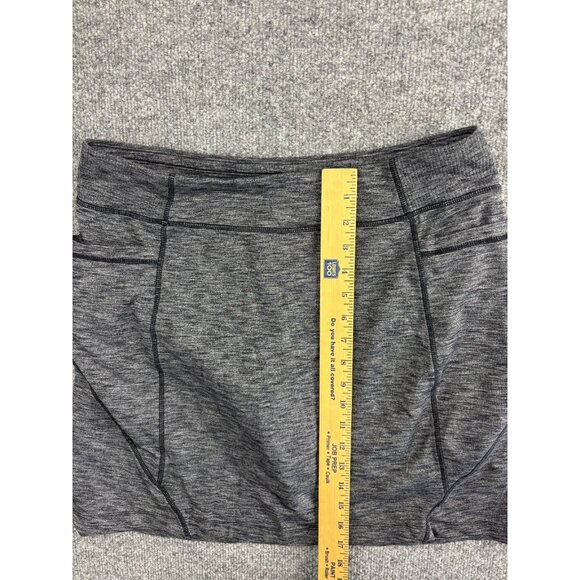 Athleta Excursion Outdoor Skort Women's LT Charcoal Gray Pull On Pockets - Picture 4 of 6